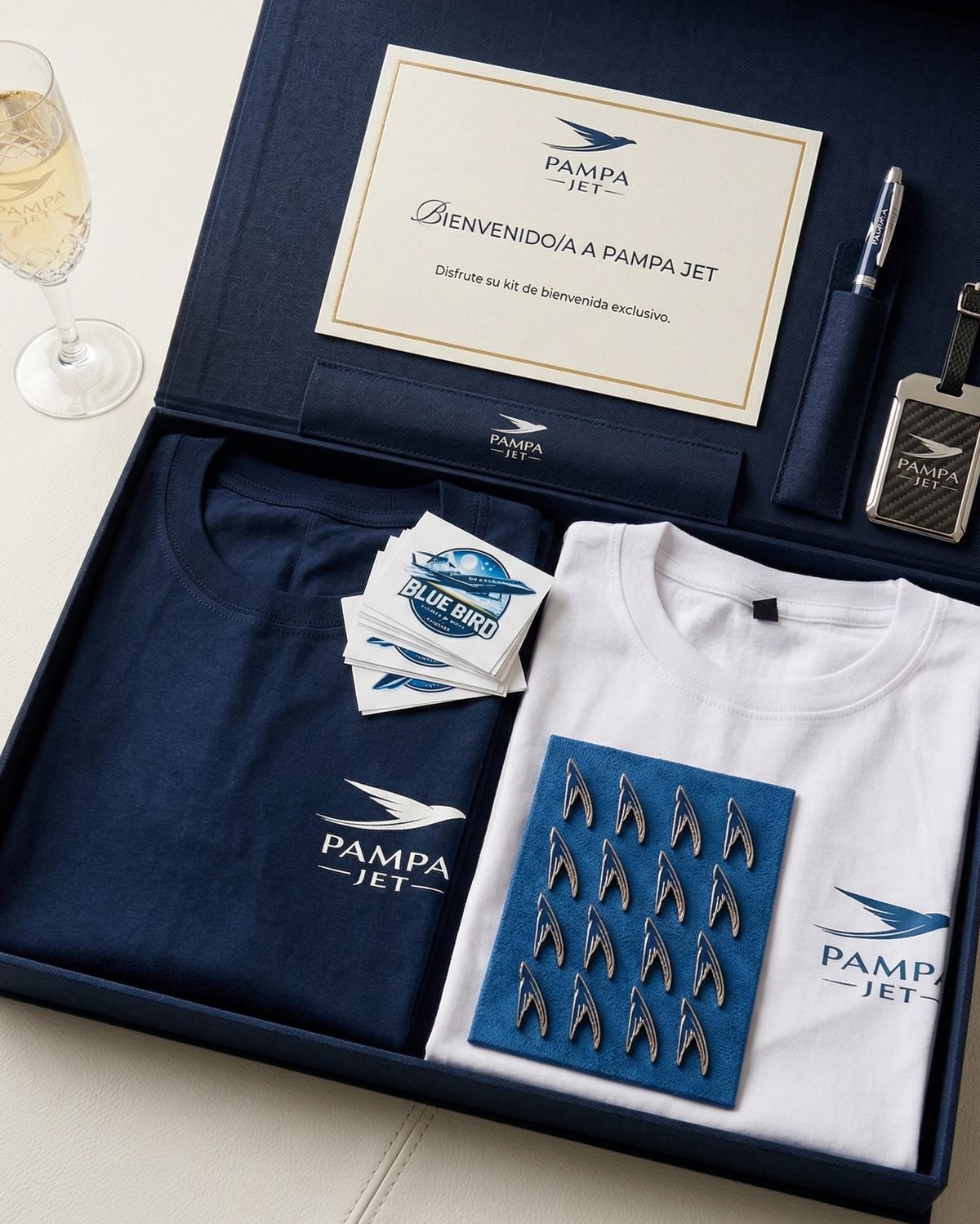 Kit de merchandising personalizado Pampa Jet